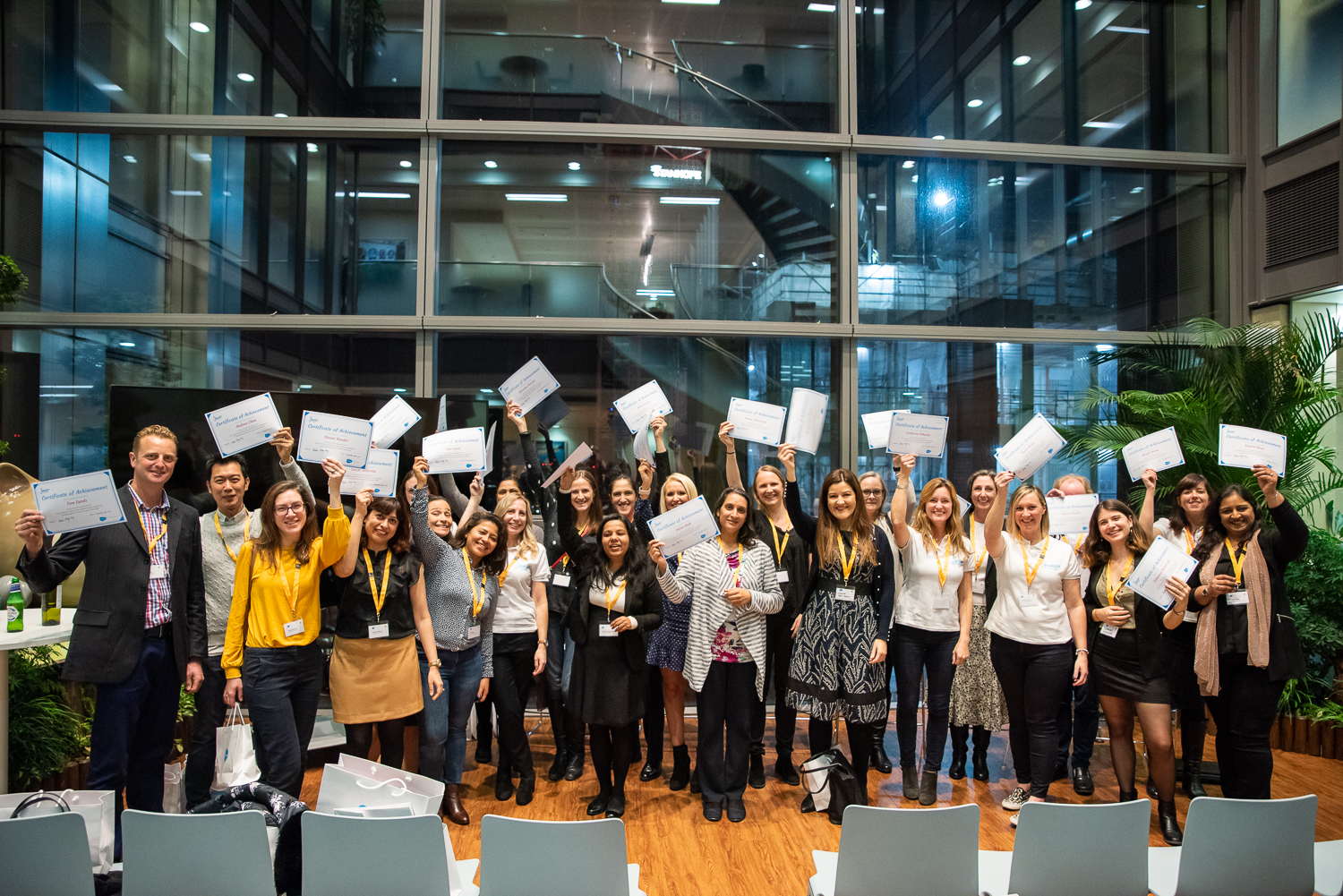 Graduating class of 2019 with thier certificates