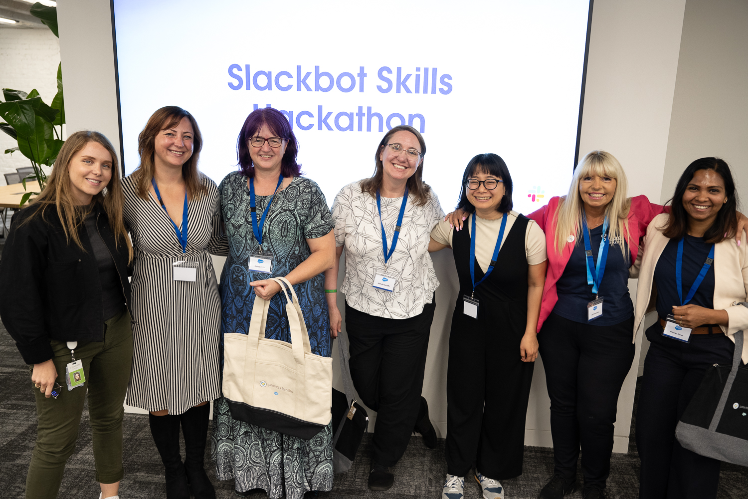 Smiling attendees at a recent Supermums hackathon